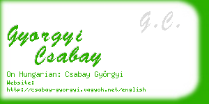 gyorgyi csabay business card